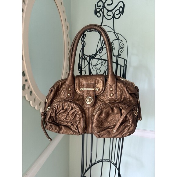 Botkier Bianca Leather Cognac Satchel Handbag Shoulder Boho Y2K Purse - Picture 1 of 7